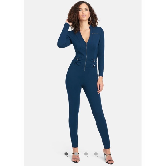 BEBE - Zip Front Jumpsuit - Picture 1 of 4